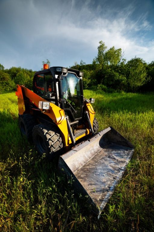 Bulldozer excavating soil at a Dorchester Ontario construction site